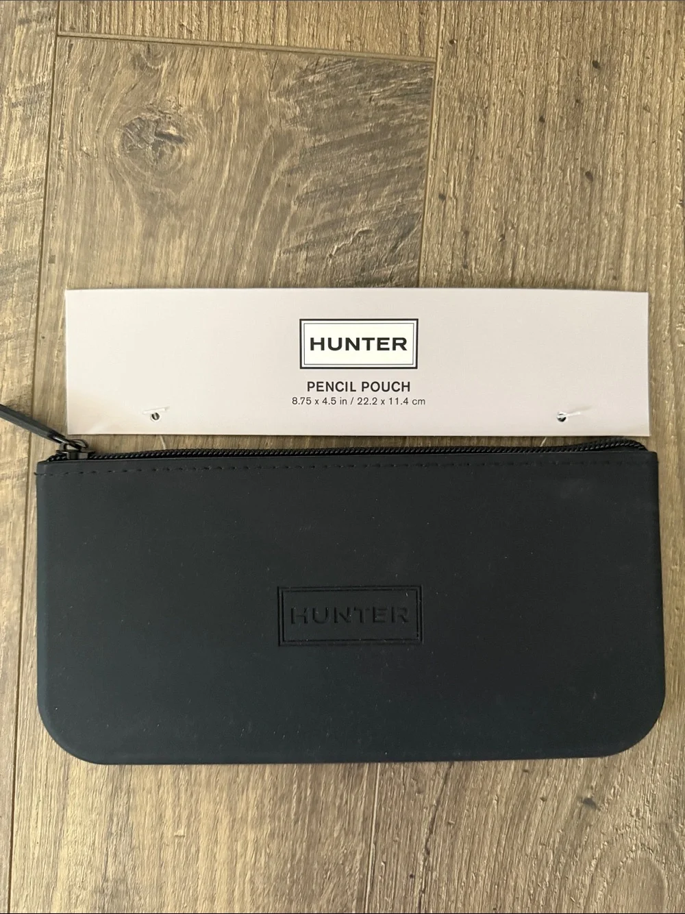Hunter Black Zip Pencil Pouch - Minimalist Silicone Case